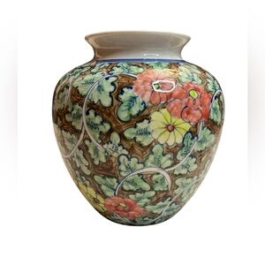 Bat Trang asain floral large vase
